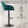 Set of 2/4 Bar Stools Velvet w/Armrest 8cm Thick Seat Swivel Bar Chair Breakfast