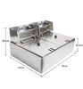 6L/10L/20L Commercial Electric Deep Fat Fryer Chip Single Twin Tank Frying Pan