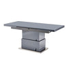 Elgin Extending Glass Top Gloss Coffee To Dining Table In Grey
