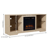 18" Electric Fireplace LED Fire Heater W/ 57'' TV Stand Entertainment Center UK