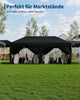 3x6m Heavy Duty Gazebo Marquee Canopy Outdoor Garden Party Wedding Tent Black