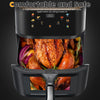Air Fryer 10L with Easy-View Window, Touch Controls, Nonstick, 6 Function