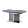 Belmonte High Gloss Extending Dining Table Large In Grey
