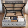 NEW OTTOMAN STORAGE UPHOLSTERED BED FRAME 4FT6 DOUBLE LEATHER GAS LIFT BED FRAME
