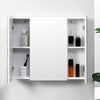 kleankin Bathroom Mirror Cabinet Wall Mount Storage organiser w/ Door, White