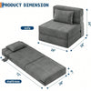 3-in-1 Folding Futon Sofa Bed Sleeper Convertible Single Lounger Chair w/ Pillow