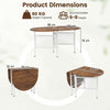 Farmhouse Writing Table 150 CM Folding Dining Table for 6-8 People