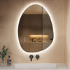 Illuminated Bathroom Mirror with LED Lights 3 colors Dimmable Demister Irregular