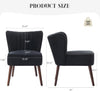 Modern Velvet Armless Accent Chair w/Adjustable Feet & Solid Wood Legs
