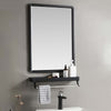 Bathroom Metal Frame Mirror Wall Mounted Mirror with Cosmetics Towel Shelf Rack