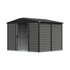 Wood Effect Garden Storage House with 2 Sliding Doors Outdoor Metal Sheds 10x8ft