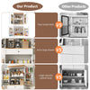 Kitchen Pantry Tall Freestanding Storage Cabinet with Drawer, and Door Shelves
