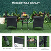 Rattan Bistro Set Garden Chair Table Patio Outdoor, Black