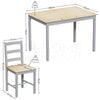 Solid Wooden Dining Table and 2 4 Chairs Set Home Kitchen Furniture