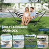 Double Hammock with Steel Stand, 350 lb Capacity, Portable In/Outdoor Carry Bag