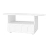 Coffee Table Cloud-Shaped Tea Table with Drawer and Open Storage Compartments