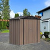 Metal Steel Garden Shed 6x8ft,3x5ft Storage Sheds Lockable Outdoor Tool House