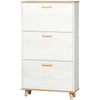 Slim Shoe Storage Cabinet with 3 Drawers and Adjustable Shelves for Hallway