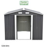 Garden Shed Metal Storage Grey Garden Universe 8ft x 8ft Inc Base Frame GS8-8AN
