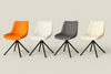 2 x Swivel Dining Chairs Matt PU Leather Padded Seat Dining Room Chair Modern