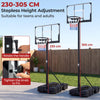 Stepless Adjustable Basketball Stand w/Stable Weighted Base