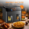 12L Dual Zone Digital Air Fryer Oven Cooker Oil Free Low Fat with 100 Tray Large