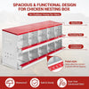 Hen Chicken Nesting Boxes for Laying Eggs Roll Out Egg Collection 10 Compartment