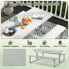 Picnic Table Bench Set 8 Person Outdoor Camping Table & 2 Benches