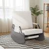 Rocking Chair w/ Footrest,3-Level Adjustable,Foldable Sofa Chair,150kg Capacity