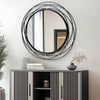 Modern 80cm Round Wall Mirror Decoration Metal Orbital Wall Art for Bedroom Home