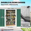 9 x 4FT Metal Garden Storage Shed w/ 2 Door, Dark Green