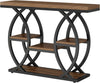 39.4-Inch Console Table, Industrial Entryway Sofa Table with Storage for Hallway