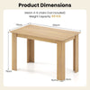 COSTWAY 120 CM Dining Table for 4-6 People Wooden Rectangular Table