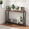 2 Tier Narrow Console Table, Behind Sofa Table for Living Room Hallway Office