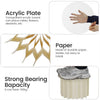 Folding Paper Cylinder Plinth Flower Pedestal Wedding Centerpiece Cake Stand DIY