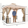 Gazebo Party Tent Canopy Sun Shade for Patio Garden 3x3(m)