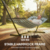 Outdoor Hammock with Stand Detachable Pillow for Garden, Patio, Green