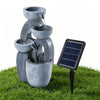 Garden Solar Water Feature LED Light Fountain Outdoor Indoor Resin Ornament Pump
