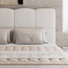Upholstered Hydraulic Storage Bed Double 4ft6 with Velvet Headboard 135x190 cm