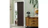 2 Grey Oak Effect Bi Folding Door PVC Panel Magnetic Sliding Accordion Concertin