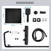 Bathroom Thermostatic Shower Mixer Set 12" Shower Head Matte Black Exposed Valve