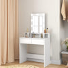 Dressing Table Makeup Vanity Set Desk with 9 Bulbs Mirror 2 Drawer Stool Dvaptti