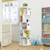 5 Tier Bookcase 360° Rotating Bookshelf Display Stackable Shelf Home Office Gift