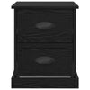Bedside Cabinet Black Oak 39 x 39 x 47.5 cm Engineered Wood