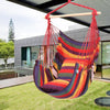 Deluxe Hanging Rope Chair Porch Swing Yard Garden Patio Hammock Cotton Outdoor