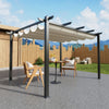 4x3m Metal Pergola Gazebo Patio Sun Shelter Retractable Canopy Patio Gazebo Shed