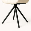 2 x Swivel Dining Chairs Matt PU Leather Padded Seat Dining Room Chair Modern