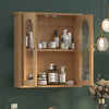 New Bathroom Cabinet With Shelf Wall Mounted For Bathroom wooden color Storage