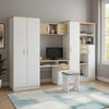 Macius Kids Bedroom Set – Wardrobe, Desk, Bookcase & Storage Shelf White