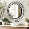 Modern 80cm Round Wall Mirror Decoration Metal Orbital Wall Art for Bedroom Home